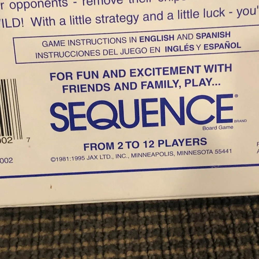 SEQUENCE STRATEGY BOARD GAME - NEVER OPENED
